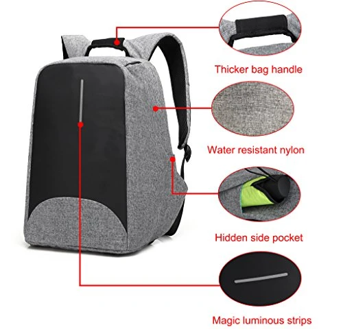 Sami Tudio Anti-Theft Backpack With Usb Charging Port Business Laptop Backpack Fits To 15.6 Inch 4 Sami Tudio Anti-Theft Backpack With Usb Charging Port Business Laptop Backpack Fits To 15.6 Inch - Image 4