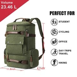 Canvas Backpack For Men, Yousu Man Vintage Travel Duffel Backpacks Large Capacity Rucksack -Luggage Factory 51cZ4UGusfL