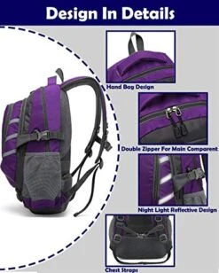 ProEtrade Backpack Daypack For School College Laptop Travel, Computer Bookbag Bag With USB Charging Port Anti Theft Laptop Compartment Fits 15.6 Inch Notebook, Gifts For Men & Women (Purple) 10 ProEtrade Backpack Daypack For School College Laptop Travel, Computer Bookbag Bag With USB Charging Port Anti Theft Laptop Compartment Fits 15.6 Inch Notebook, Gifts For Men & Women (Purple) -Luggage Factory 51e7cIubONL