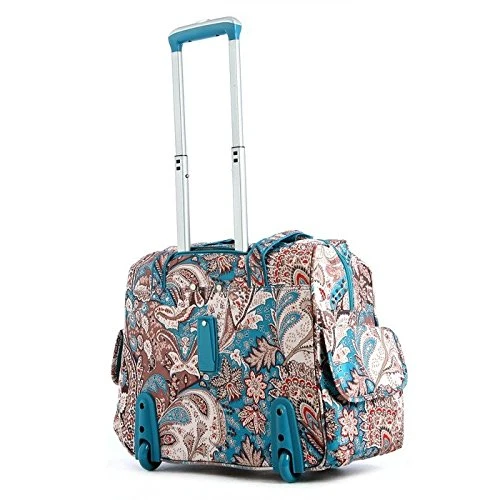 Olympia Deluxe Fashion Rolling Overnighter, Duffel Bag In Paisley 1 Olympia Deluxe Fashion Rolling Overnighter, Duffel Bag In Paisley