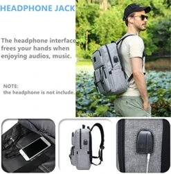 Laptop Backpack Women Men College Backpacks Bookbag Vintage Backpack Book Bag Fashion Back Pack Anti Theft Travel Backpacks With Charging Port Fit 15.6 Inch Laptop Grey 8 Laptop Backpack Women Men College Backpacks Bookbag Vintage Backpack Book Bag Fashion Back Pack Anti Theft Travel Backpacks With Charging Port Fit 15.6 Inch Laptop Grey -Luggage Factory 51g YA6Z0ML