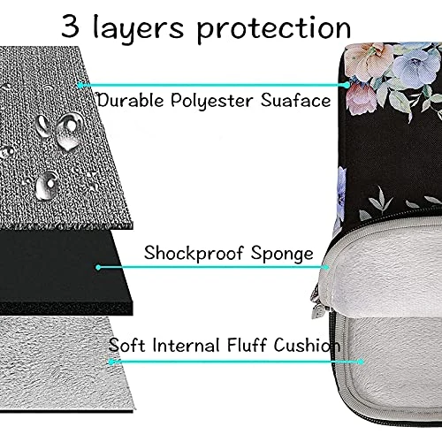 MOSISO Laptop Shoulder Bag Compatible With MacBook Pro/Air 13 Inch, 13-13.3 Inch Notebook Computer, Polyester Trumpet Creeper Carrying Briefcase Sleeve With Trolley Belt 6 MOSISO Laptop Shoulder Bag Compatible With MacBook Pro/Air 13 Inch, 13-13.3 Inch Notebook Computer, Polyester Trumpet Creeper Carrying Briefcase Sleeve With Trolley Belt - Image 6