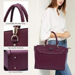Laptop Tote Bag For Women,13-15.6 Inches Spacious Tablet Handbag Shoulder Bag For Laptop Computer Tablet(Darkpurple-N) 9 Laptop Tote Bag For Women,13-15.6 Inches Spacious Tablet Handbag Shoulder Bag For Laptop Computer Tablet(Darkpurple-N) -Luggage Factory 51gStvSHP3L