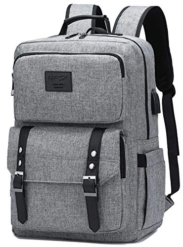 Laptop Backpack Women Men College Backpacks Bookbag Vintage Backpack Book Bag Fashion Back Pack Anti Theft Travel Backpacks With Charging Port Fit 15.6 Inch Laptop Grey 1 Laptop Backpack Women Men College Backpacks Bookbag Vintage Backpack Book Bag Fashion Back Pack Anti Theft Travel Backpacks With Charging Port Fit 15.6 Inch Laptop Grey