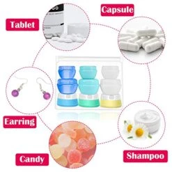 Selizo Travel Bottles Containers Silicone And Plastic Cream Jars With TSA Approved Toiletry Case For Toiletries Cosmetic Makeup Body Hand Cream Lotion Shampoo 9 Selizo Travel Bottles Containers Silicone And Plastic Cream Jars With TSA Approved Toiletry Case For Toiletries Cosmetic Makeup Body Hand Cream Lotion Shampoo -Luggage Factory 51g RokA2NL