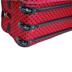 "E-Z Roll" 30" Fashionable Polka Dots Rolling Duffel Bag With 3 Colors (Red/Black Dots) 8 "E-Z Roll" 30" Fashionable Polka Dots Rolling Duffel Bag With 3 Colors (Red/Black Dots) -Luggage Factory 51hMBUq7GuL