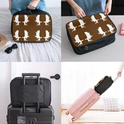 WaterProof Duffel Bag For Travel, Moose Antlers Portable Luggage Bag 5 WaterProof Duffel Bag For Travel, Moose Antlers Portable Luggage Bag -Luggage Factory 51i0 2Bp3BWkL