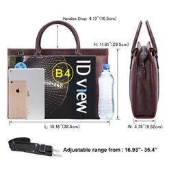 Banuce Vintage Full Grain Leather Briefcase For Men 2way Business Tote Laptop Shoulder Messenger 9 Banuce Vintage Full Grain Leather Briefcase For Men 2way Business Tote Laptop Shoulder Messenger -Luggage Factory 51i19c3 8lL