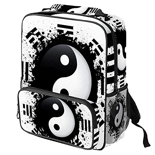 LORVIES Black And White Yin Yang School Bag For Student Bookbag Women Travel Backpack Casual Daypack Travel Hiking Camping 1 LORVIES Black And White Yin Yang School Bag For Student Bookbag Women Travel Backpack Casual Daypack Travel Hiking Camping