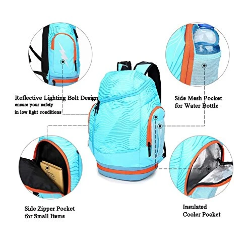 Gofar Lightweight Backpack Large School Bag Travel Rucksack Holds Shoes Basketball Fits 15.6-inch Laptop (Blue) 5 Gofar Lightweight Backpack Large School Bag Travel Rucksack Holds Shoes Basketball Fits 15.6-inch Laptop (Blue) - Image 5