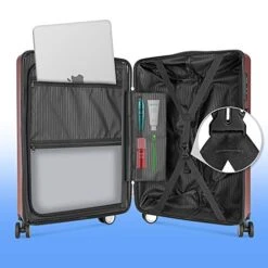 Luggage Sets, SHOWKOO 3 Piece Polycarbonate Durable Hardshell & Lightweight Suitcase Double Wheels TSA Lock City Fashion Red Wine 20in24in28in 15 Luggage Sets, SHOWKOO 3 Piece Polycarbonate Durable Hardshell & Lightweight Suitcase Double Wheels TSA Lock City Fashion Red Wine 20in24in28in -Luggage Factory 51ifWP E8cL