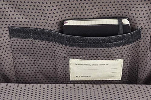 Moleskine Classic Leather Slim Briefcase, Black - For Work, School, Travel & Everyday Use, Space For Devices, Tablet, Laptop, & Chargers, Notebook Planner Or Organizer, Secure Zipper 6 Moleskine Classic Leather Slim Briefcase, Black - For Work, School, Travel & Everyday Use, Space For Devices, Tablet, Laptop, & Chargers, Notebook Planner Or Organizer, Secure Zipper - Image 6