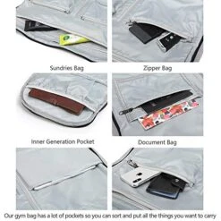 OZUKO Gym Bag Backpack, 4 In 1 Carry-on Garment Bag Large Duffel Bag Suit Travel Bag Weekend Bag Flight Bag Overnight Bag With Shoes Compartment… (Black) 11 OZUKO Gym Bag Backpack, 4 In 1 Carry-on Garment Bag Large Duffel Bag Suit Travel Bag Weekend Bag Flight Bag Overnight Bag With Shoes Compartment… (Black) -Luggage Factory 51isUWK5T2L