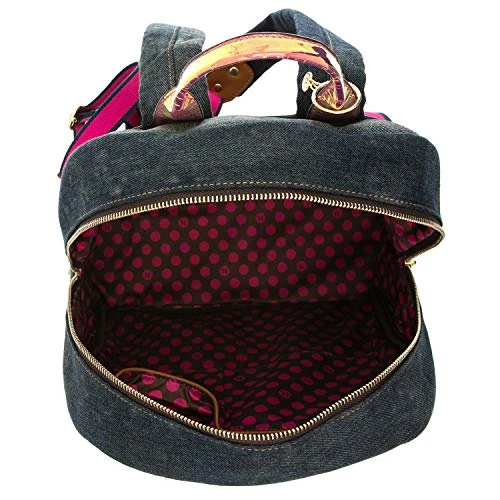 Denim Back Pack For Women With Multiple Compartments And Adjustable Shoulder Straps 5 Denim Back Pack For Women With Multiple Compartments And Adjustable Shoulder Straps - Image 5