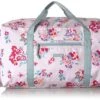 Vera Bradley Lighten Up Large Travel Duffel, Tossed Posies Pink, P