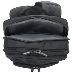 Kenneth Cole Reaction Polyester Dual Compartment 15" Laptop Business Backpack With Techni-Cole RFID, Black One Size -Luggage Factory 51jTLKZCYHL