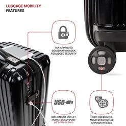 SwissGear 7910 Hardside Expandable Spinner Wheel Luggage With TSA Lock And USB, Black, Carry-On 20-Inch 17 SwissGear 7910 Hardside Expandable Spinner Wheel Luggage With TSA Lock And USB, Black, Carry-On 20-Inch -Luggage Factory 51jW9OQvE3S