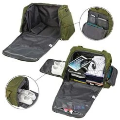 Gonex 60L Travel Duffle Bag, Weekender Overnight Duffel Bag With Shoe Compartment Army Green -Luggage Factory 51k02bwP5AL