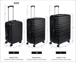 AmazonBasics Hardside Spinner Travel Luggage Suitcase - 26 Inch, Black 19 AmazonBasics Hardside Spinner Travel Luggage Suitcase - 26 Inch, Black -Luggage Factory 51kO9aqU1XL da1df52e 3d56 41d9 938c 715467dbf035