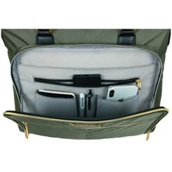 Kenneth Cole Reaction Chelsea Chevron 15" Laptop & Tablet Business Tote W/Removable Shoulder Strap, Olive, Laptop -Luggage Factory 51kbAD9K3iL