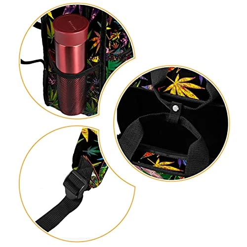 LORVIES Marijuana Cannabis Leaves School Bag For Student Bookbag Teens Travel Backpack Casual Daypack Travel Hiking Camping 7 LORVIES Marijuana Cannabis Leaves School Bag For Student Bookbag Teens Travel Backpack Casual Daypack Travel Hiking Camping - Image 7