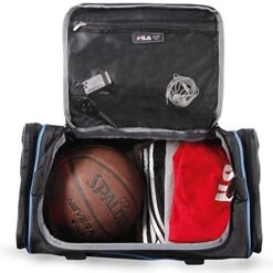 Fila Acer Large Sport Duffel Bag, Black/Blue 7 Fila Acer Large Sport Duffel Bag, Black/Blue -Luggage Factory 51l9bq68nFL