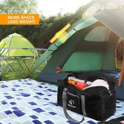 REDCAMP 45L Foldable Travel Duffle Bag With Shoe Compartment, 22" Lightweight Water Resistant Small Duffel Bag For Sports Gym Black -Luggage Factory 51lSH4tTmhL