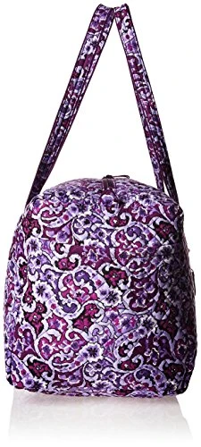 Vera Bradley Women's Iconic Large Travel Duffel-Signature, Lilac Paisley, One Size 4 Vera Bradley Women's Iconic Large Travel Duffel-Signature, Lilac Paisley, One Size - Image 4
