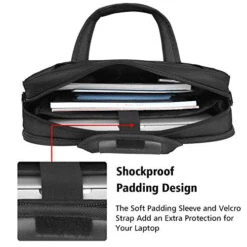 Briefcase For 17 Inch Laptop, Business Travel Bag, Expandable Large Hybrid Shoulder Bag, Water -Luggage Factory 51lk4zUjQVL