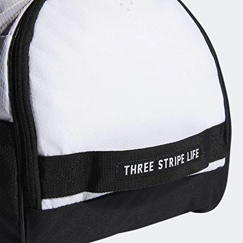 Adidas Womens Squad Duffel Bag White/ Black, One Size 4 Adidas Womens Squad Duffel Bag White/ Black, One Size - Image 4