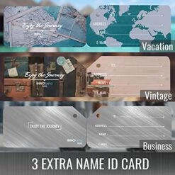 Initial Luggage Tags For Men And Women, Personalised Stainless Steel Luggage Labels For Suitcases X 1 Piece, Mirrow Black, Letter K -Luggage Factory 51moDeK0ihS