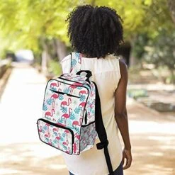 LORVIES Flamingo Pattern School Bag For Student Bookbag Women Travel Backpack Casual Daypack Travel Hiking Camping -Luggage Factory 51n5jZgJ qL