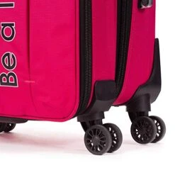 Cloe Checked Medium 24 Inch Water-Resistant Luggage With 360º-spinner Wheels In Magenta Color -Luggage Factory 51ndMCzoNnL