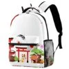 LORVIES Japanese Traditional Objects Bookbags Student Daypack Backpacks For Boys Girls