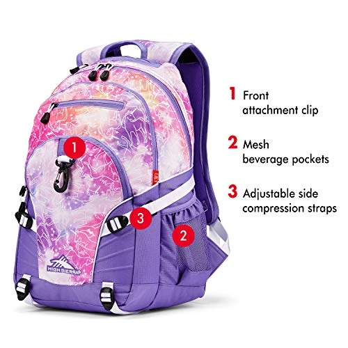 High Sierra Loop-Backpack, School, Travel, Or Work Bookbag With Tablet-sleeve, Unicorn Clouds/Lavender/White, One Size 6 High Sierra Loop-Backpack, School, Travel, Or Work Bookbag With Tablet-sleeve, Unicorn Clouds/Lavender/White, One Size - Image 6