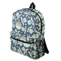 Bioworld Mandalorian Kids Baby Yoda All Over Print Black Backpack -Luggage Factory 51ozVXiexvL