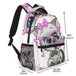 Casual Backpack,Cute Cartoon Siamese Kitten Girl In Pink,Business Daypack Schoolbag For Men Women Teen -Luggage Factory 51pXRn3g11S