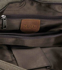 Canvas Messenger Bag Zlyc Leather Trim 15.6 Inch Laptop Bag Military Shoulder Bag Vintage Handbag 18 Canvas Messenger Bag Zlyc Leather Trim 15.6 Inch Laptop Bag Military Shoulder Bag Vintage Handbag -Luggage Factory 51peJJHZNBL