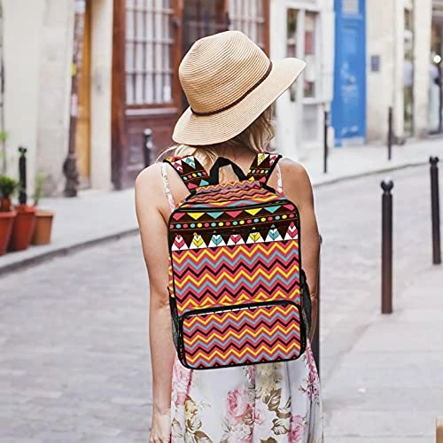LORVIES Aztec Ethnic School Bag For Student Bookbag Women Travel Backpack Casual Daypack Travel Hiking Camping 2 LORVIES Aztec Ethnic School Bag For Student Bookbag Women Travel Backpack Casual Daypack Travel Hiking Camping - Image 2