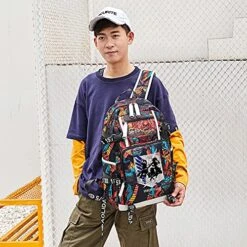 Attacks On Titans Backpack,USB Charging Port Laptop Backpack,Casual Travel Backpack Multipurpose Computer Bag Large Black College Bookbag 13 Attacks On Titans Backpack,USB Charging Port Laptop Backpack,Casual Travel Backpack Multipurpose Computer Bag Large Black College Bookbag -Luggage Factory 51qOG jXTBS