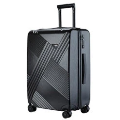 TPRC 3 Piece "Percy Collection" Premium 8-Wheel Luggage Set With TSA Lock System Includes 28" Suitcase, 24" Upright, And 20" Carry-On, Black Color Option -Luggage Factory 51qPacnDbBL