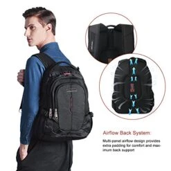 Crossgear Laptop Backpack With Combination Lock- Fits Most 15.6 Inch Laptops And Tablets Cr-9001Bk -Luggage Factory 51qYIB0gIlL