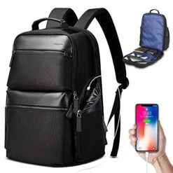 Bopai 34L Business Travel Backpack Anti Theft Bag Pack With USB Charging 15.6 Inch Laptop