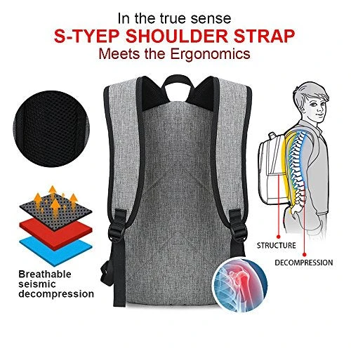 C-Space Business Waterproof Resistant Polyester Laptop Backpack With Usb Charging Port And Lock 5 C-Space Business Waterproof Resistant Polyester Laptop Backpack With Usb Charging Port And Lock - Image 5