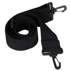 Black Laptop Shoulder Strap, Adjustable Bag Strap Replacement With Metal Swivel Hooks For Luggage