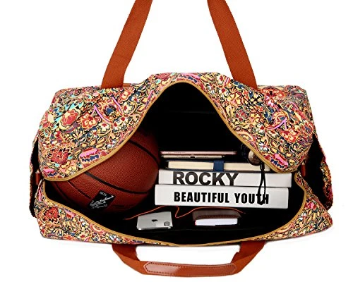 Baosha Hb-32 Canvas Travel Duffel Bag Weekender Overnight Bag Carry On Oversized For Ladies Women 7 Baosha Hb-32 Canvas Travel Duffel Bag Weekender Overnight Bag Carry On Oversized For Ladies Women - Image 7