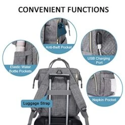 LOVEVOOK Laptop Backpack Womens Computer Bag Nurse Teacher Backpack Purse Laptop Bookbag, 17 Inch, Plait Grey 11 LOVEVOOK Laptop Backpack Womens Computer Bag Nurse Teacher Backpack Purse Laptop Bookbag, 17 Inch, Plait Grey -Luggage Factory 51teW9usw3L