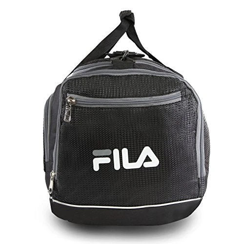 Fila Cypress Small Sport Duffel Bag, Black/Grey, One Size 5 Fila Cypress Small Sport Duffel Bag, Black/Grey, One Size - Image 5