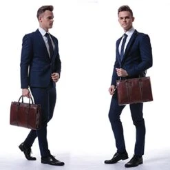 Banuce Vintage Full Grain Leather Briefcase For Men 2way Business Tote Laptop Shoulder Messenger 13 Banuce Vintage Full Grain Leather Briefcase For Men 2way Business Tote Laptop Shoulder Messenger -Luggage Factory 51u2DNmEk9L