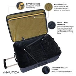 Nautica 5 Piece Luggage Set 9 Nautica 5 Piece Luggage Set -Luggage Factory 51u3yOuMaZL